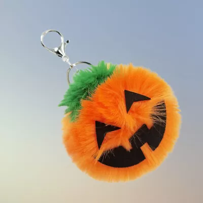  Halloween Jack-O'-Lantern Key Chain Plush Key Ring Pendant Souvenir Car Hanging • $10.62