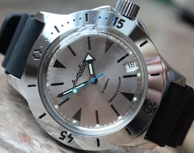 Vostok Amphibian Diver Mechanical Automatic Winding Wrist Watch 120849 • $107.99