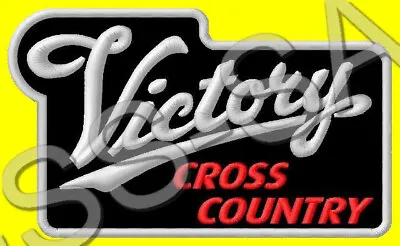 VICTORY CROSS COUNTRY EMBROIDERED PATCH IRON/SEW ON ~4-5/8  X 2-3/4  MOTORCYCLES • $12