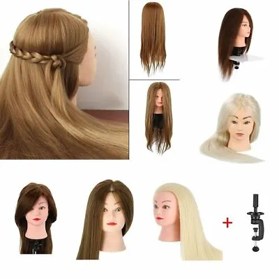 26  28  30  Salon Hair Training Head Hairdressing Styling Mannequin Doll+Clamp • £5.99