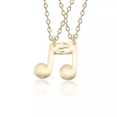 Silver Gold Broken Heart Best Friend Music Note 2 Pcs Friendship Necklace Gift • £3.99