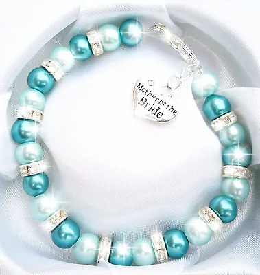 £5.99 • Buy Personalised Beaded Charm Bracelet Gift Birthday Present Colour And Charm Choice