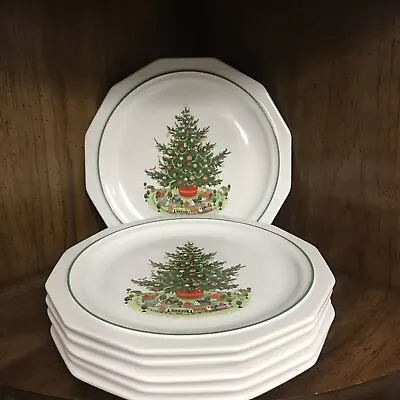 Lot Of 6 Vintage Pfaltzgraff Christmas Heritage Dinner Plates 10 Inch VGC • $60