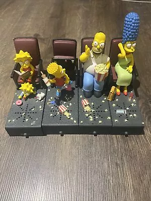 2007 The Simpsons Movie Mayhem: Bart Homer Marge Lisa Lot Of 4 Figures • £49