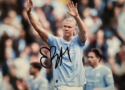 Erling Haaland Manchester City Signed Photo Football • £15