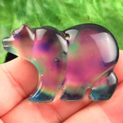 2pcs Rainbow Mood Stone Buddha & Goldfish Shape For Jewelry Making Pendant • $9.35