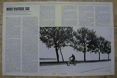 Ward Riverside 360  Original Motorcycle Test Article 1968 • $10.99