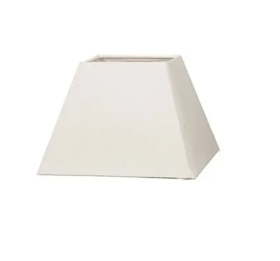 Cotton Linen Square Pyramid Hard Lined Ceiling Pendant Table/Floor Lamp Shade • £13.98