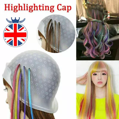 Highlighting Reusable Hair Hairdressing Coloring Frosting Dye Cap Hat • £4.99