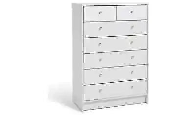 Malibu 5 Wide 2 Narrow Drawer Chest - White • £119.99