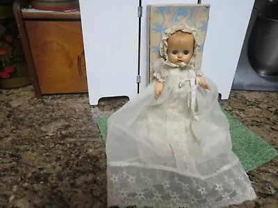 VINTAGE 1950's VOGUE GINNETTE Doll 8  Sleep Eyes Ginnys Sister Christening-Box • $45