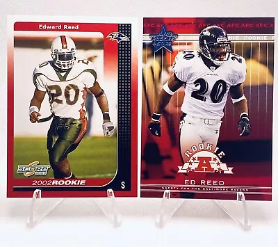 (2) 2002 Score & Rookies Stars Ed Reed Rookie Card RC #324/107 Ravens • $19.99