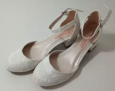 Storm By Monsoon Shoes Wedding Ivory Lace Strap Size 3 - NEW • £12.75