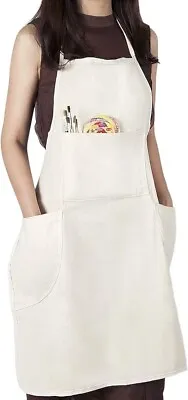 Bilmasee Artist Apron With Pockets Art Apron Painter Women Men LONG SIDE STRAP • £7.99