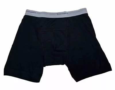 Munsingwear S Mens Boxer Briefs Black  100% Cotton Kangaroo Pouch 1pack (449) • $17.98