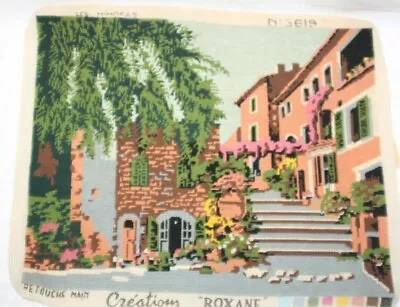 Roxane Creations De Paris Needlepoint Les  Mimosas Tapisserie Retouch Main • $35.20