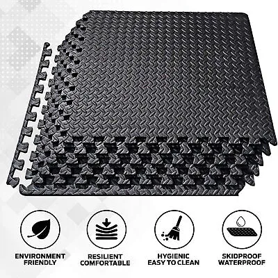 Extra Thick Gym Flooring Interlocking Floor Mat Eva Soft Foam Mats Yoga Tiles Uk • £9.69