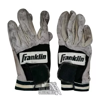 Wade Boggs Autographed Game Used 1999 Tampa Bay Franklin Batting Gloves - MEARS • $699.95