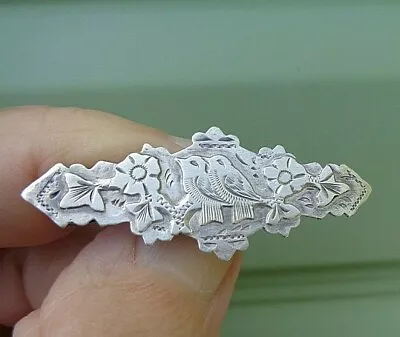 Victorian Sterling Silver Mizpah Sweetheart Brooch H/m 1901 Chester - Lovebirds • $100.86