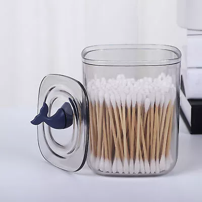Mounted Q-tip Holder Cotton Swab Container Makeup Pads Canister Storage-Box • $14.99
