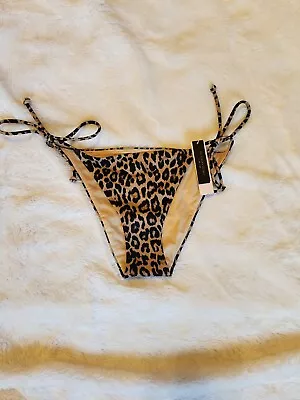 Victoria Secret Swim Side Tie Bikini Bottom Size XS  Leopard Print • $22