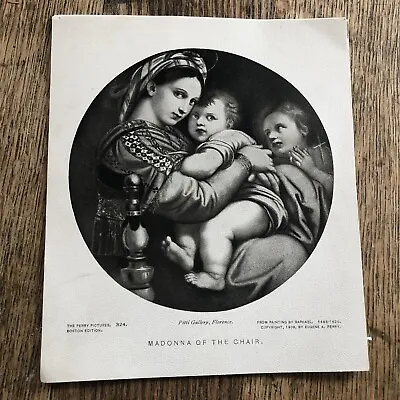 The Perry Pictures Boston Edition Madonna Small Print Madonna Of The Chair • $12.99