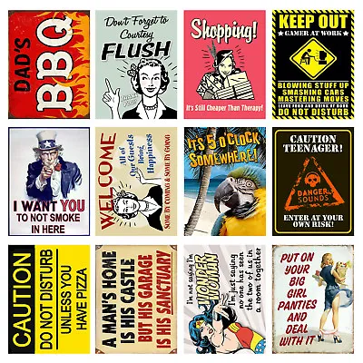 Funny Retro Metal Signs/Plaques Cool Novelty Gift Quotes • £4.84