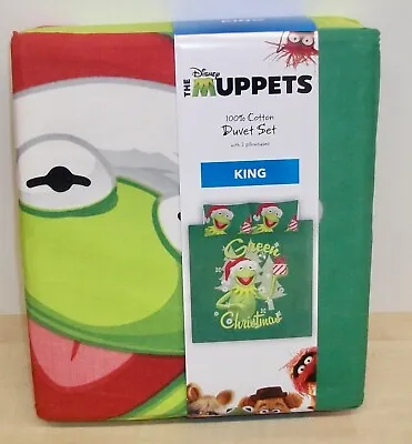 The Muppets: Green Christmas - 100% Cotton King Size Duvet Set - Brand New!! • £39.99