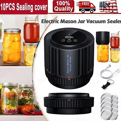 Electric Mason Jar Vacuum Sealer Kit For Wide Mouth And Regular Mouth Mason Jars • $19.99