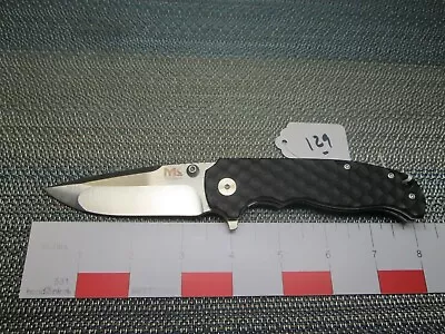 #129 Black G10 Monikala 14C28N Liner Lock Drop Point Flipper Knife • $0.97