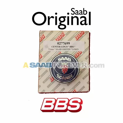 Saab Bbs Rkii Rki Wheel Center Cap Saab Scania Discontinued 0277699 1x New • $95.99