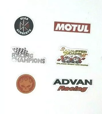 Lot Of 6 Racing Stickers Decals Dead Kennedys Advan Motul Flaming Skull Champion • $12.90