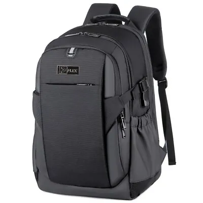 Mens Waterproof Laptop Backpack School Bag Large Light Business Travel Cabin Bag • £22.99