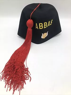 Vintage Felt ABBAS Shriner Hat With Tassel. • $0.99