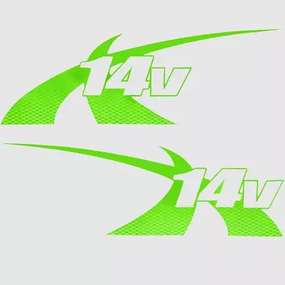 MasterCraft Boat Decals | X-14V Lime Green Stickers (Set Of 2) • $165.71