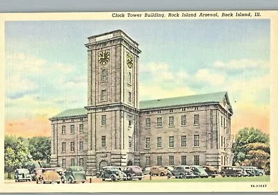 £8.59 • Buy VIntage Postcard-Clock Tower Building, Rock Island Arsenal, Rock Island, IL