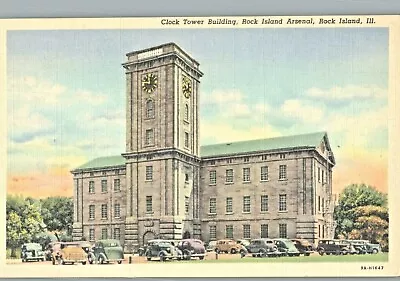 £7.62 • Buy VIntage Postcard-Clock Tower Building, Rock Island Arsenal, Rock Island, IL