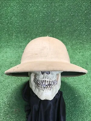 VINTAGE USMC Sun Hat Pith Helmet Military Marine Safari Fibre Sun Rigid Rare • $73.45