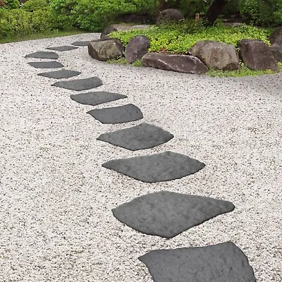 Garden Stepping Stone Recycled Rubber Primeur Natural B Non-slip Non-toxic • £14.99