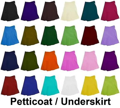 £9.59 • Buy Underskirt Pure Cotton Bollywood Peticoat Indian Saree Inskirt Petticoat Sari