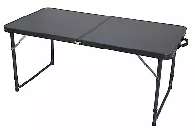 Quest Superlite Black Stow Folding Table Camping Caravan Motorhome Outdoors • £49.94