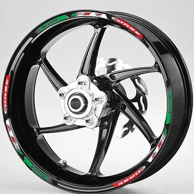 MV Agusta F4 RR Corse  Italian Flag Wheel Rim Graphics X 12 • $24.85