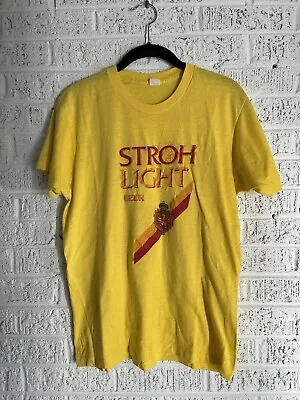 Vintage T-shirt Stroh Light Beer Single Stitch Pabst Old Milwaukee • $20