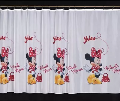 Luxury Net Curtains  Minnie Mouse Red 225 Cm Wide X 150 Cm Drop • £29.99