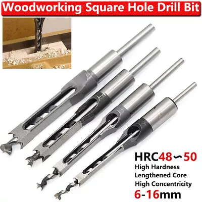 1/4/7PC Square Hole Saw Drill Bits Woodworking Mortising Chisel Drill Bit Set US • $12.19