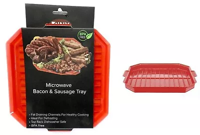 Microwave Vegetable Fish Bacon & Sausage Tray BPA Free Defrost Cook And Serve • $7.99