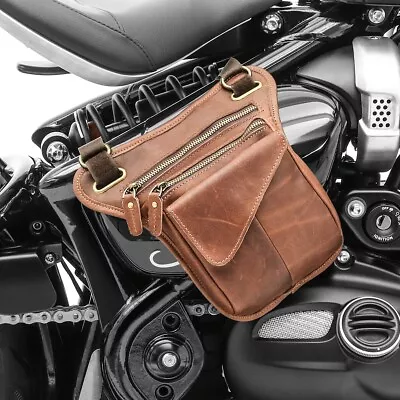 Side Bag For Moto Guzzi V9 Bobber / Roamer SR1 Leather • $129.99