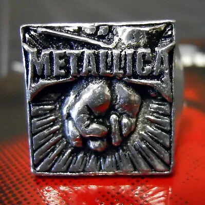 METALLICA Ring Cover St Anger 2003 Official Pewter UK NEW Fist - Size 9 1/2 • $139