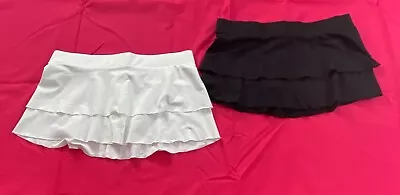 Women's Lot Of 2 Sexy Super Short Swirl Skirts Size Small Only 10  Micro Mini • $16.93