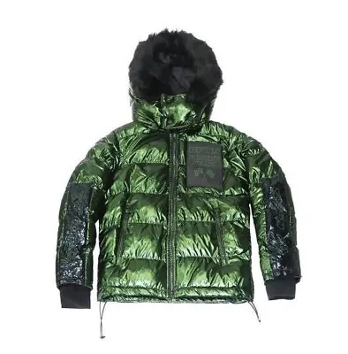 GFTD Metallic Green Puffer Jacket  - Small • $80